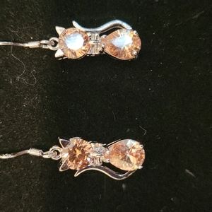 Rose Gold Cat Earrings